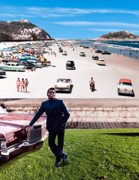 Collage "Beach Brown" de Lance - Reproducciones A4 y A3