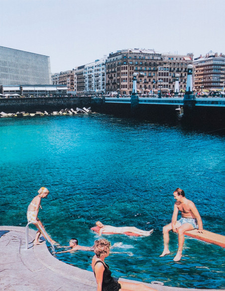 Collage "Piscina Kursaal" by Lance. A4, A3 reproductions