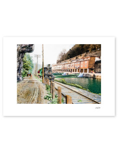 Collage "El tren del Muelle" by Lance. A4, A3 reproductions