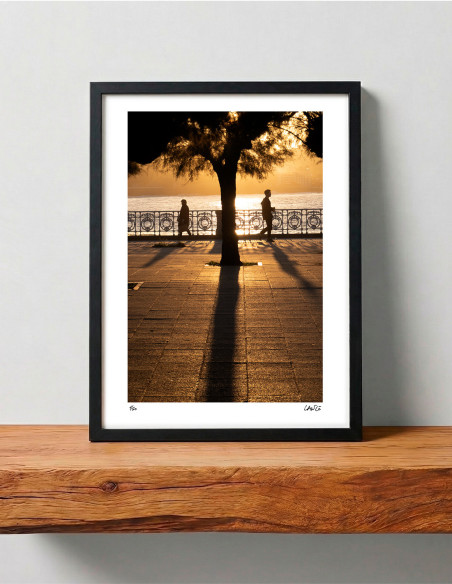 Fotografía "Atardecer dorado". Serie limitada Marine Donosti de Lance