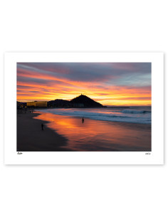 Fotografía "Atardecer Zurriola 2" A5 de la serie Basque...