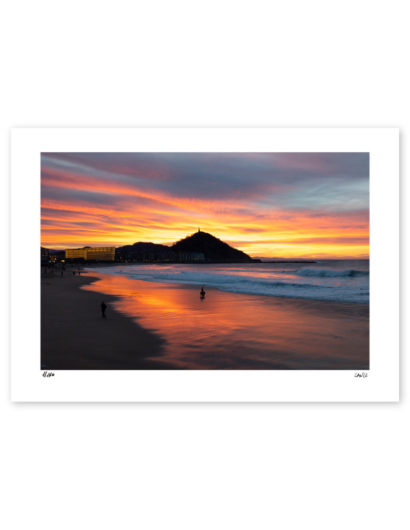 Fotografía "Atardecer Zurriola 2" A5 de la...
