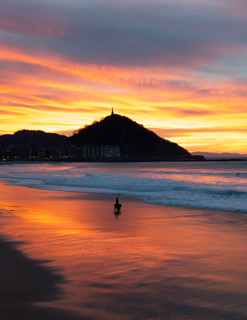 Fotografía "Atardecer Zurriola 2" A5 de la...
