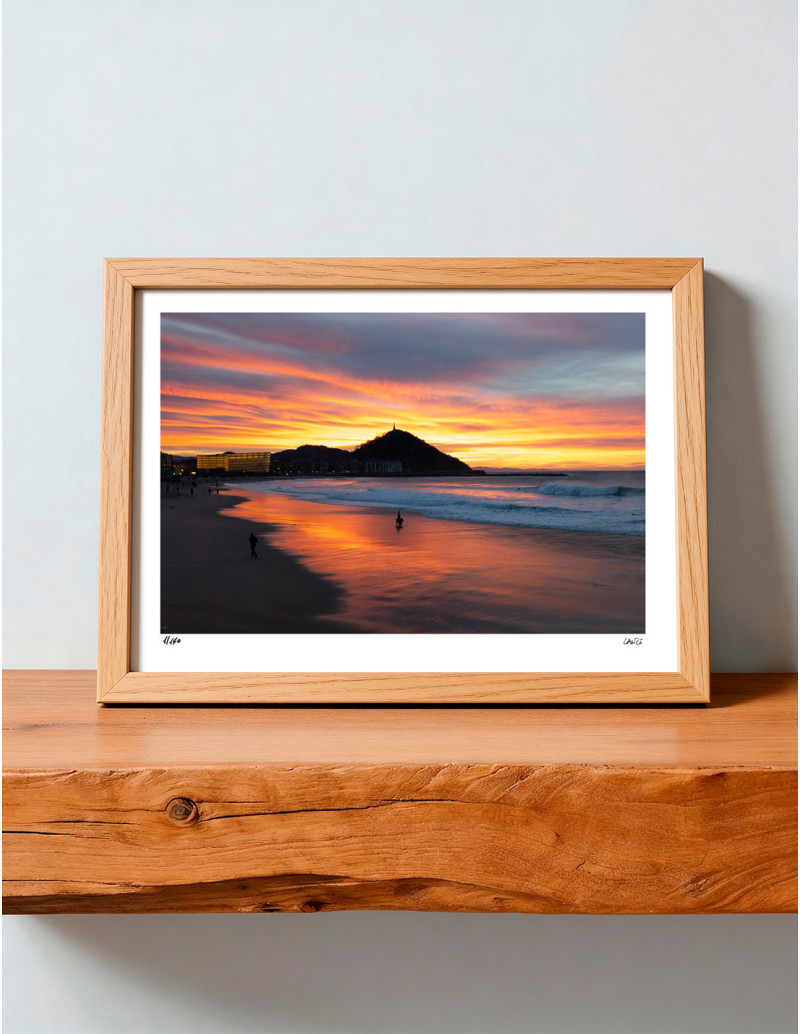 "Atardecer Zurriola 2" A5 photography. Basque...