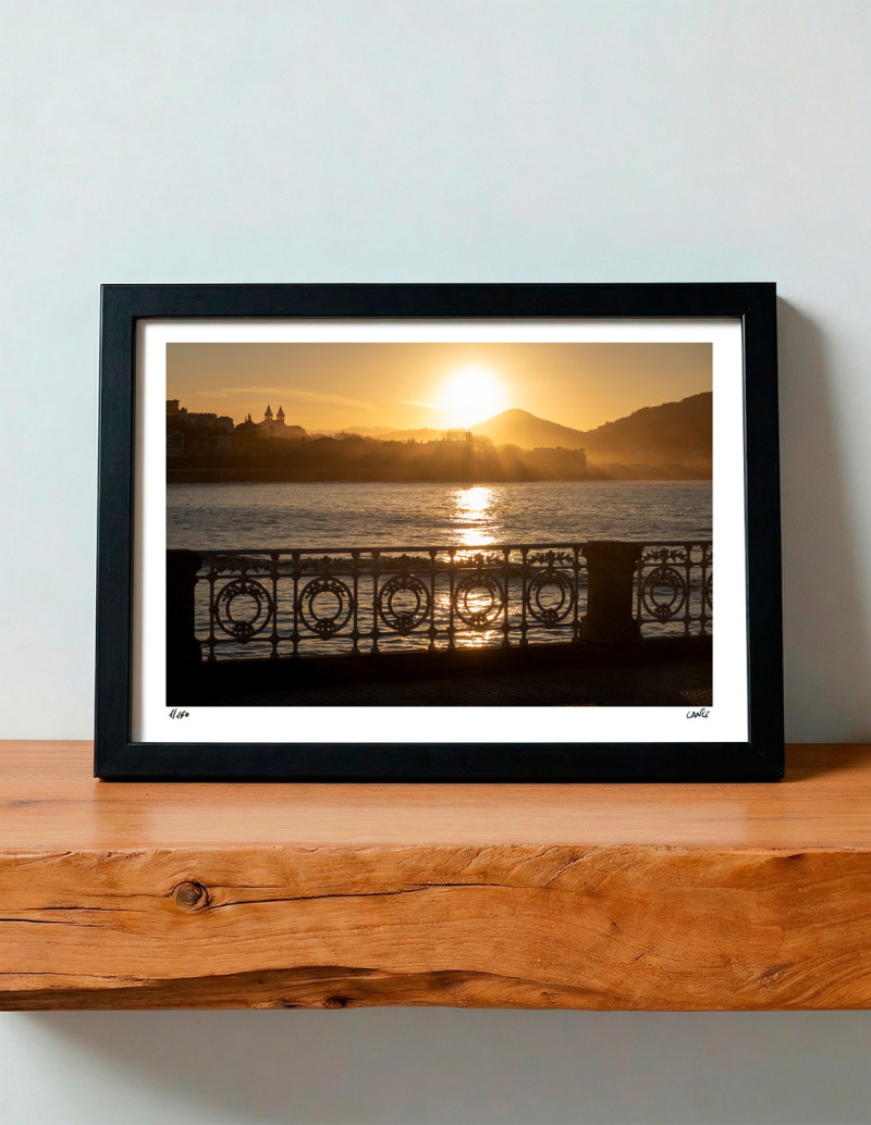 "Barandilla sunset 1" A5 photography. Basque...