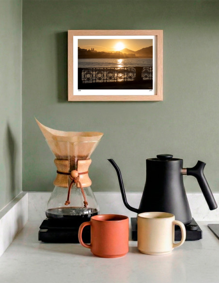 "Barandilla sunset 1" A5 photography. Basque Light serie by Lance