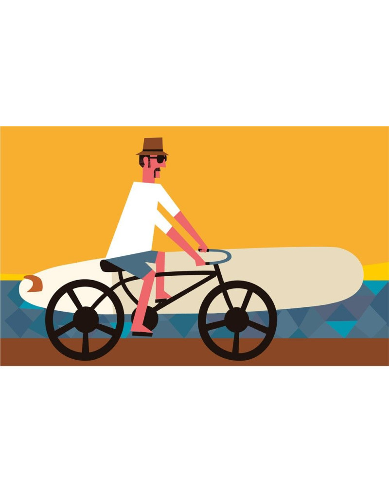 Ilustración "Mike Bike" de Mikel Casal.
