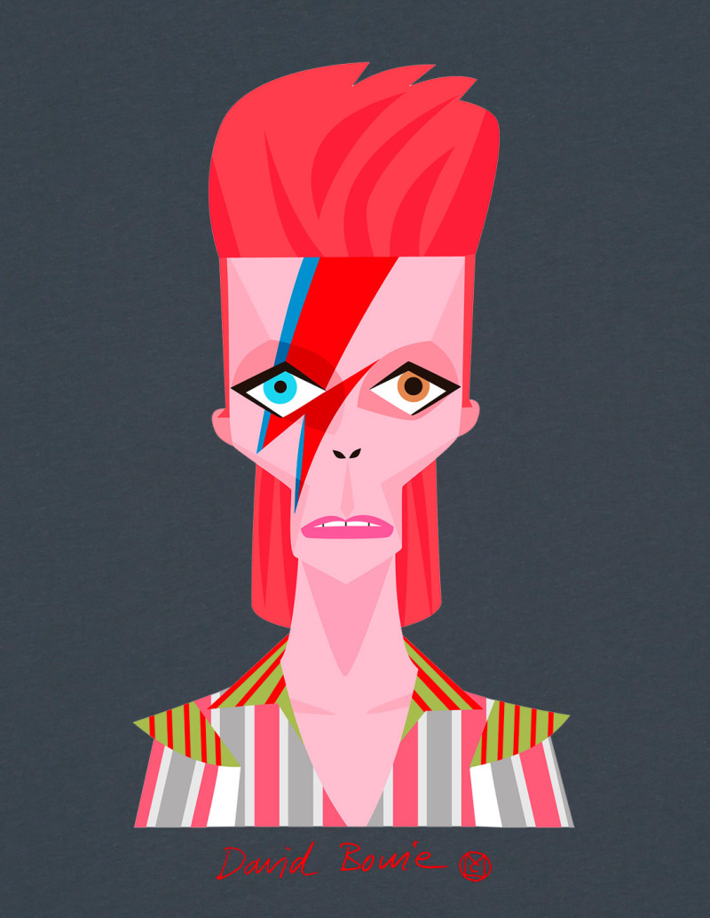 "Bowie" Tshirt by Mikel Casal