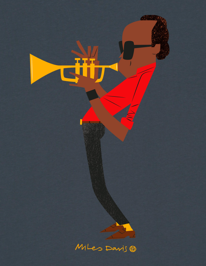 "Miles Davis" Tshirt by Mikel Casal