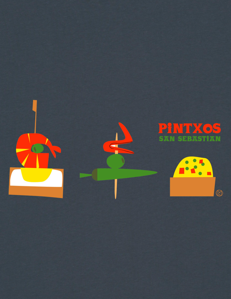 "Tres pintxos" Tshirt by Mikel Casal