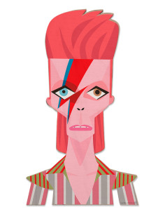 Egurra "David Bowie" by Mikel Casal. Wooden figure