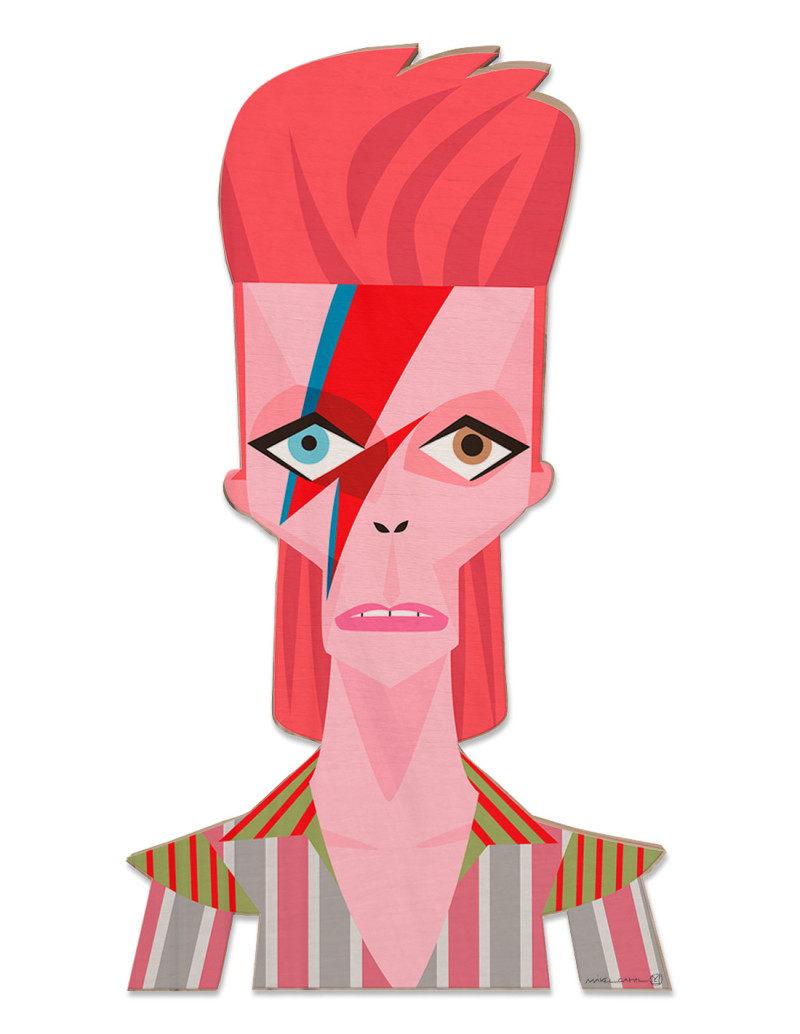 Egurra "David Bowie" by Mikel Casal. Wooden figure