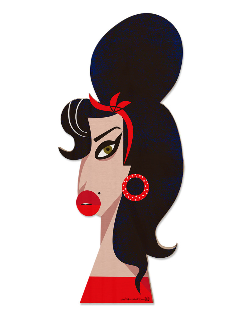 Egurra "Amy Winehouse" by Mikel Casal. Wooden...