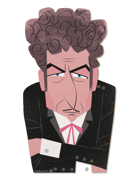 Egurra "Bob Dylan" de Mikel Casal. Figura de madera