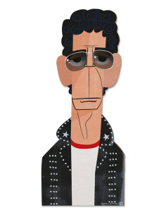 Egurra "Lou Reed" by Mikel Casal. Wooden figure