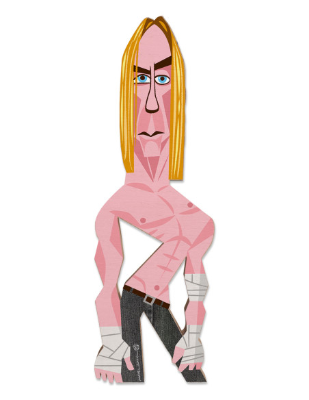 Egurra "Iggy Pop" by Mikel Casal. Wooden figure