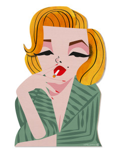 Egurra "Marilyn" de Mikel Casal. Figura de madera