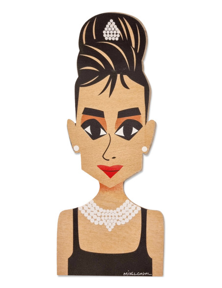 Egurra "Audrey Hepburn" de Mikel Casal. Figura de madera