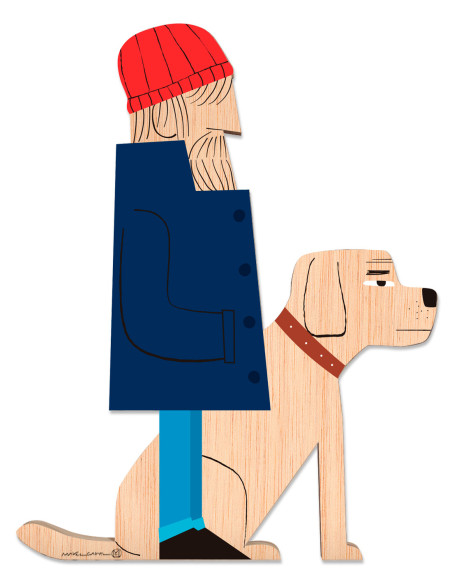 Egurra "Old Sea Dog" by Mikel Casal. Wooden figure