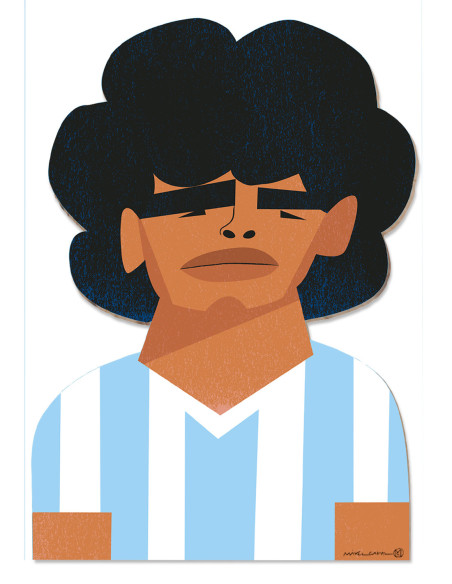 Egurra "Maradona" de Mikel Casal. Figura de madera