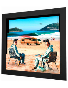 "A break in the bay" collage 3D enmarcado de Malone