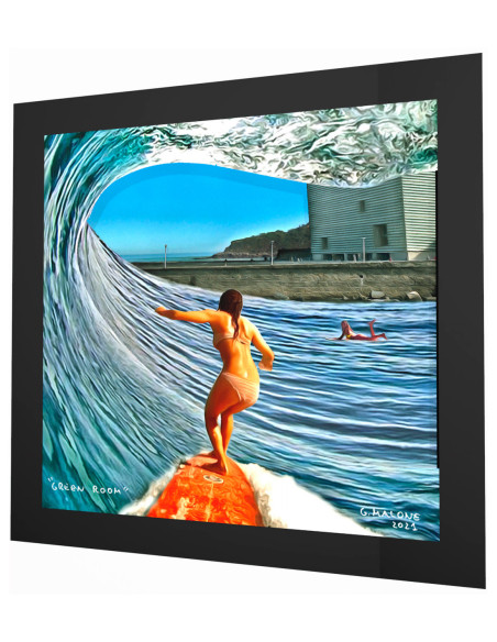 "Green room" framed 3d collage by Malone