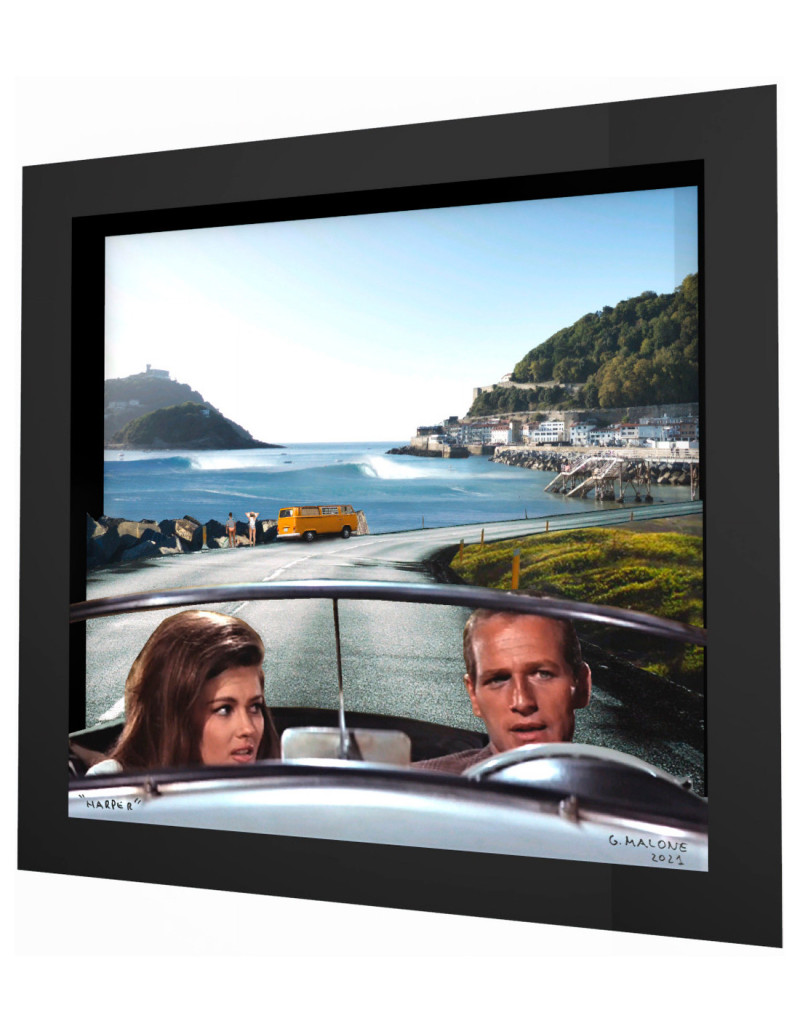 "Harper" framed 3d collage by Malone