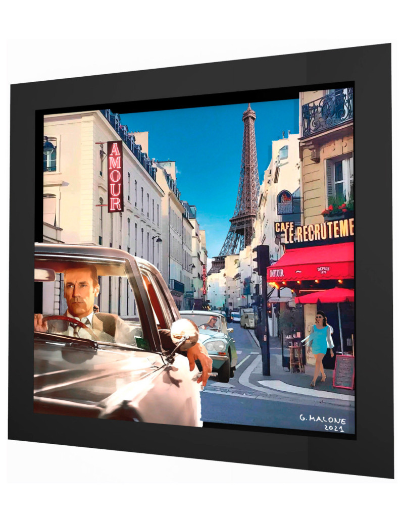 "Mad Paris" framed 3d collage by Malone