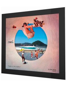 "Skate is not a crime" framed 3d collage by Malone
