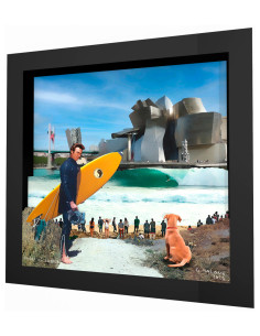 "Harry el surfer" collage 3D enmarcado de Malone