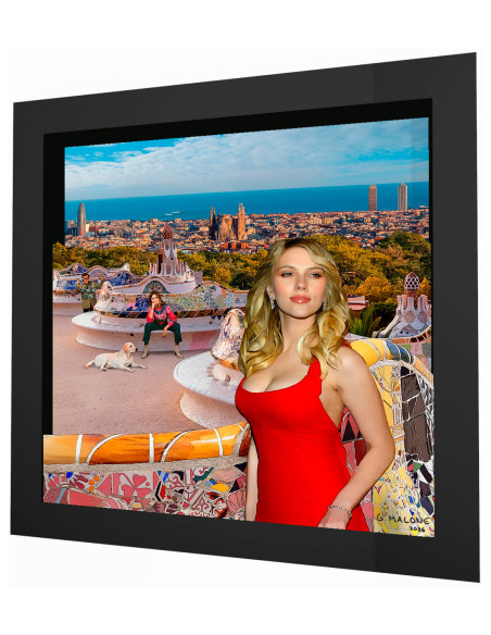 "Barcelona girls" framed 3d collage by Malone
