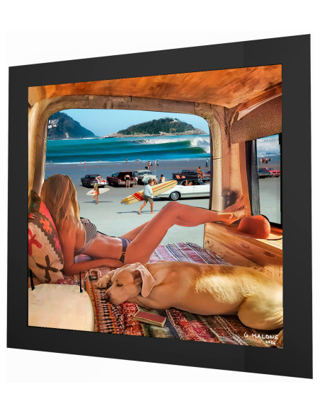 "Van life 2" collage 3D enmarcado de Malone