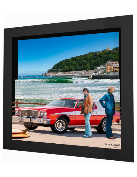 "Bay City" framed 3d collage by Malone