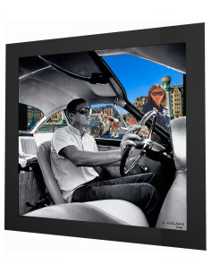 "King of cool" collage 3D enmarcado de Malone