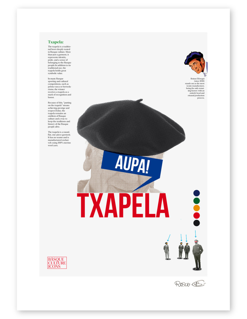 Collage "Txapela" by Rosco - A4 and A3...